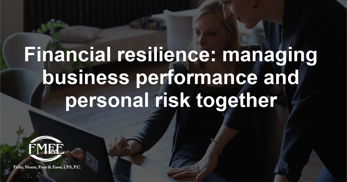 Fmfe Financial resilience: managing business performance and personal risk ...