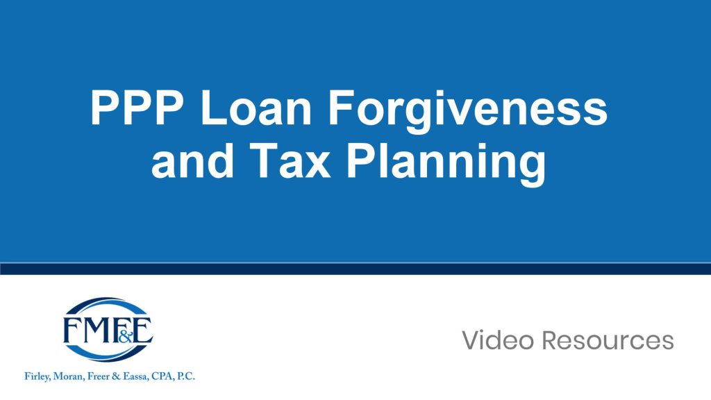 PPP Loan Forgiveness and Tax Planning