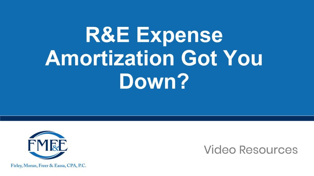 R&E Expense Amortization Got You Down?