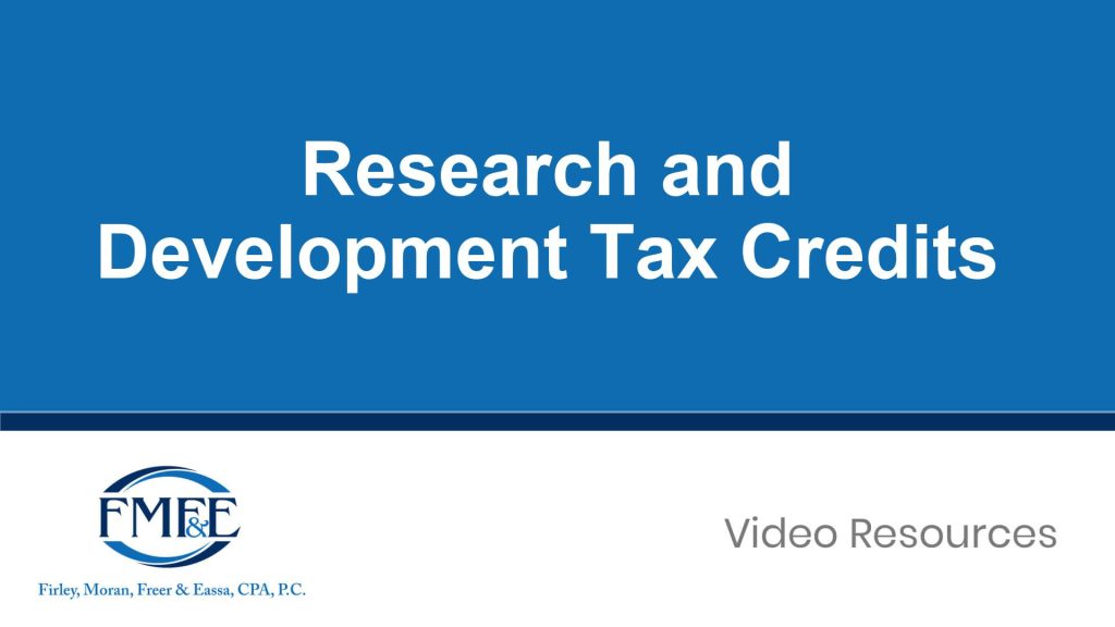 Research and Development Tax Credits