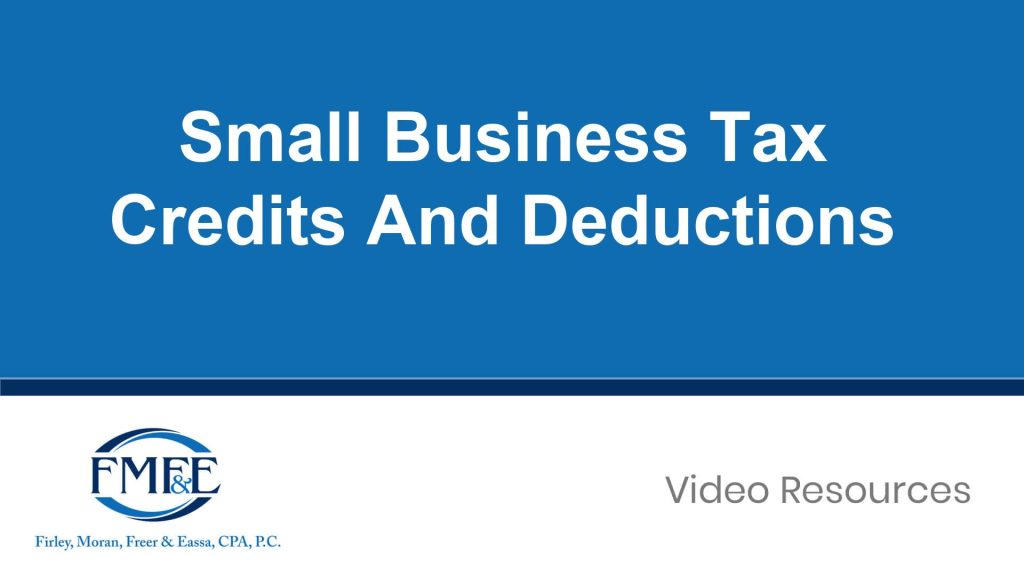 Small Business Tax Credits And Deductions