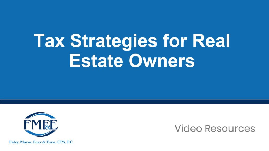 Tax Strategies for Real Estate Owners